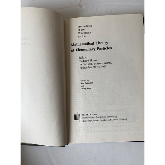 Mathematical Theory of Elementary Particles hardcover 1966 Conference MIT Press - Picture 11 of 11